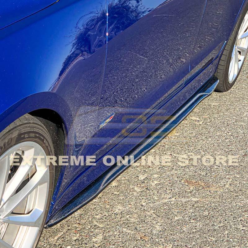 Cadillac ATS-V Carbon Fiber Front Splitter Side Skirts Kit 2016-2019