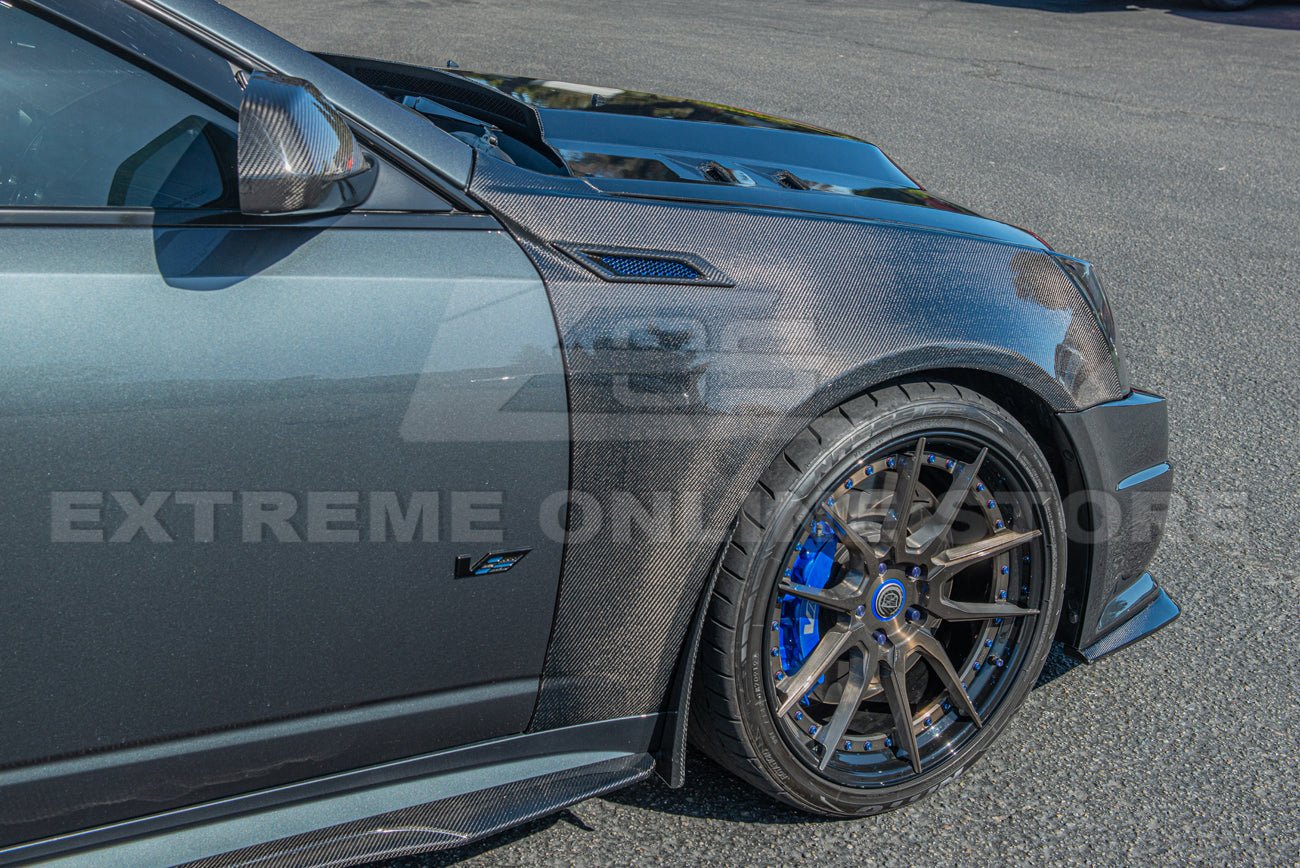 Cadillac CTS-V GMX322 Carbon Fiber Front Side Fender Trim Covers 2009-2015