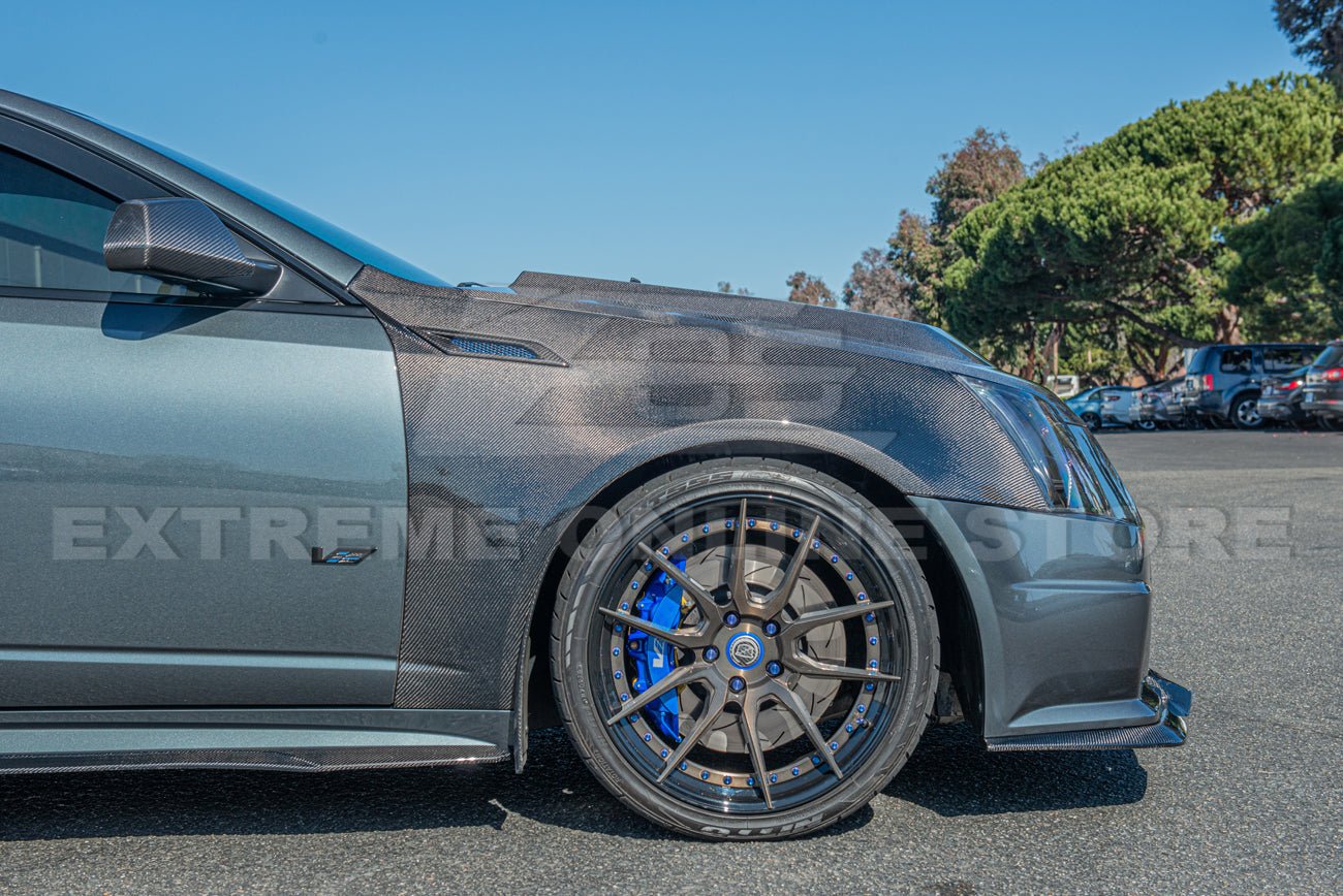 Cadillac CTS-V GMX322 Carbon Fiber Front Side Fender Trim Covers 2009-2015