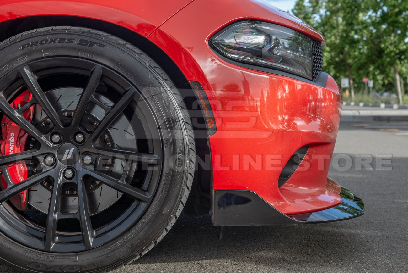 Dodge Charger LD SRT Style Front Splitter Side Skirts Rocker Panel Kit 2015-Up