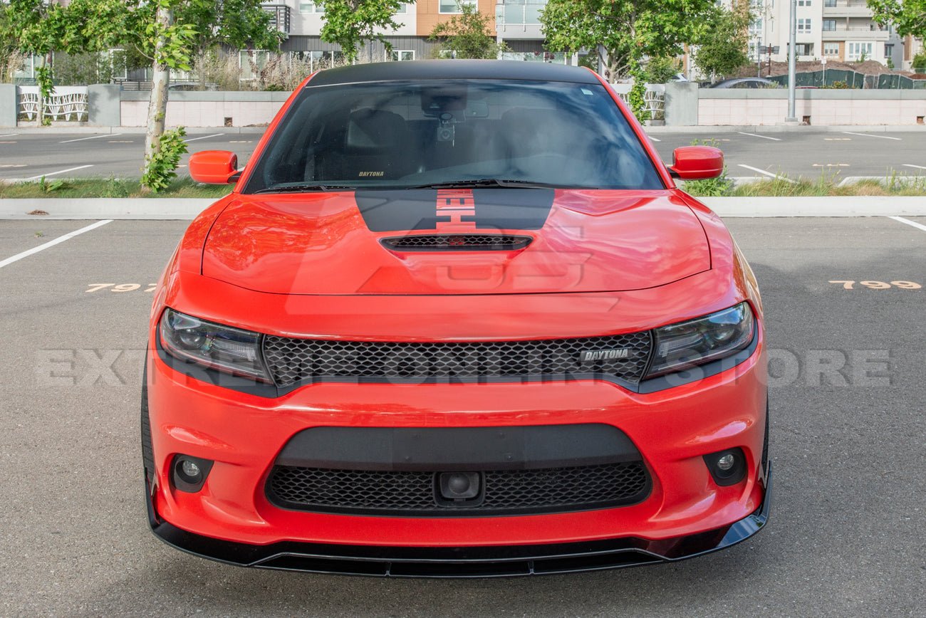 Dodge Charger LD SRT Performance Style Gloss Black Front Splitter Side Skirts Kit 2015-Up