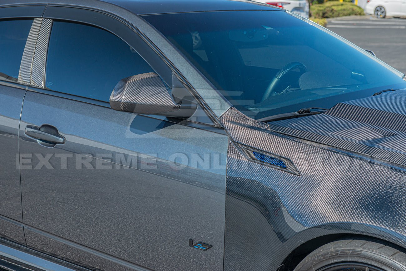 Cadillac CTS CTS-V Factory Style Dry Carbon Fiber Mirror Covers 2009-2015