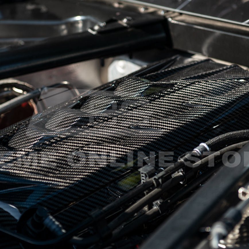 Chevrolet Corvette C8 LT2 Dry Carbon Fiber Rear Engine Cover 2020-Up