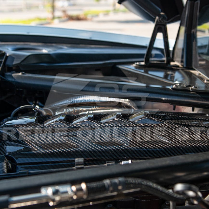 Chevrolet Corvette C8 LT2 Dry Carbon Fiber Rear Engine Cover 2020-Up