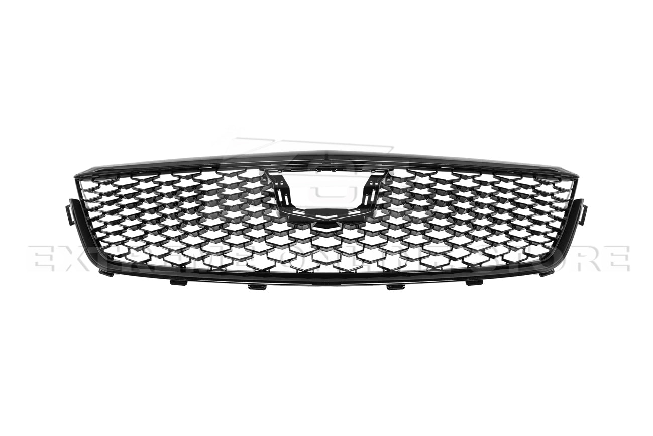 Cadillac CT4 Alpha CT4-V Blackwing Style Gloss Black Front Bumper Grille Cover 2020-Up