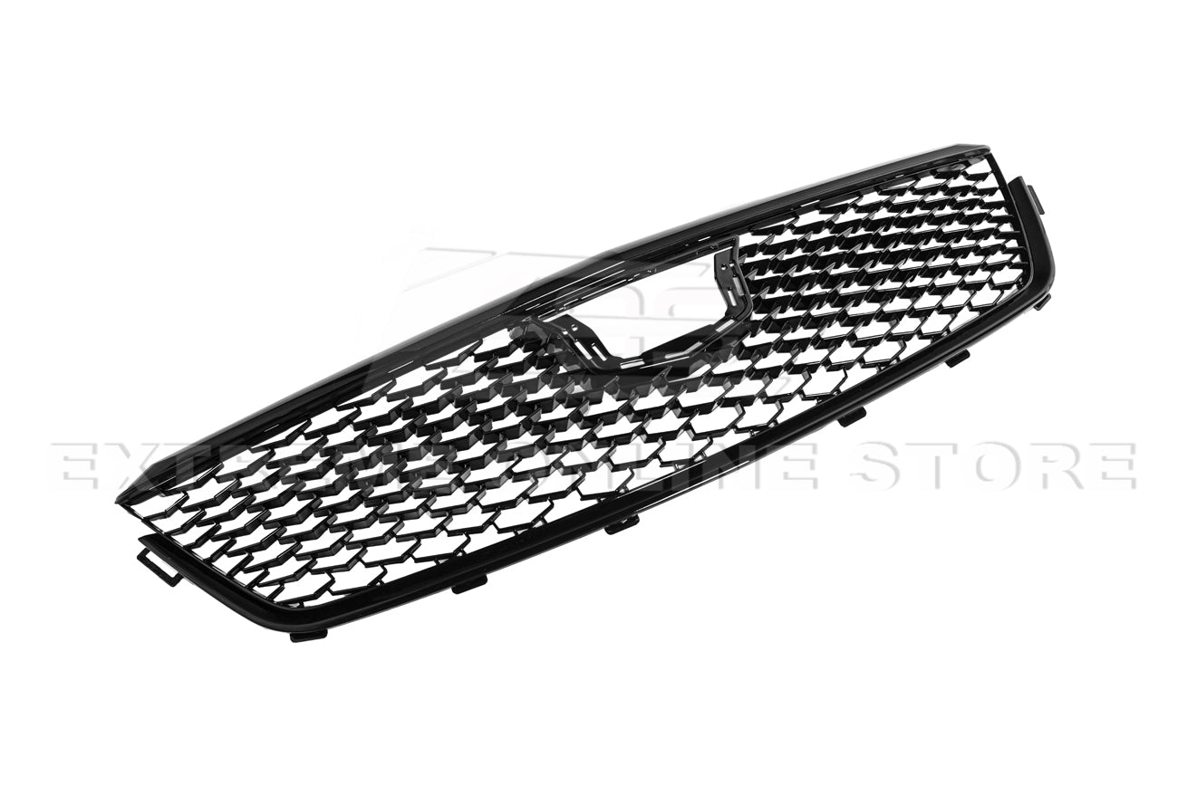 Cadillac CT4 Alpha CT4-V Blackwing Style Gloss Black Front Bumper Grille Cover 2020-Up