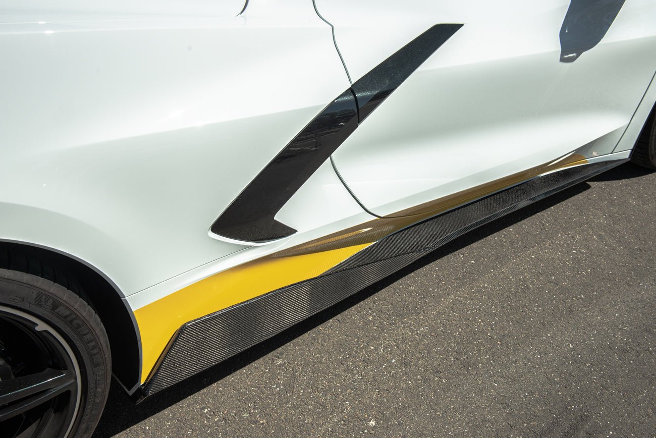 Chevrolet Corvette C8 5VM Carbon Fiber Side Skirts Rocker Panels 2020-Up