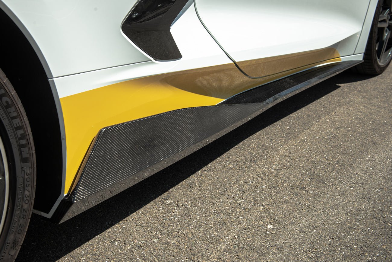 Chevrolet Corvette C8 5VM Carbon Fiber Side Skirts Rocker Panels 2020-Up