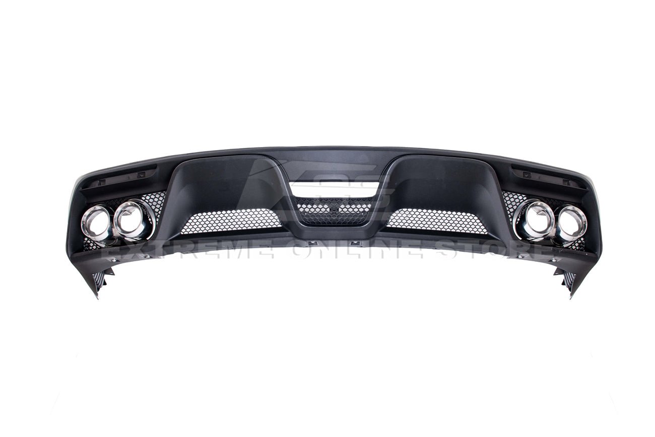 Ford Mustang S550 GT350 Style Rear Diffuser Quad Tips Primer Black 2015-2017