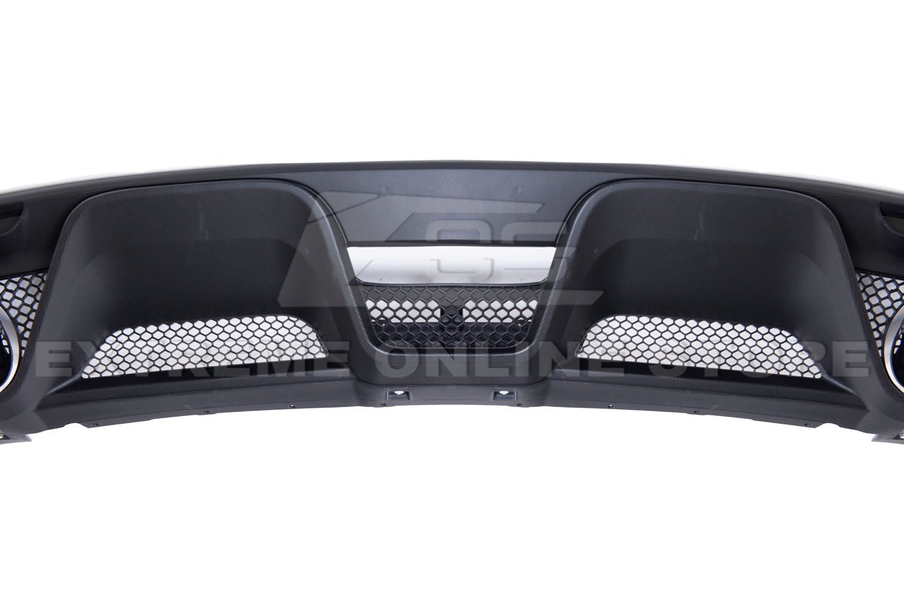 Ford Mustang S550 GT350 Style Rear Diffuser Quad Tips Primer Black 2015-2017