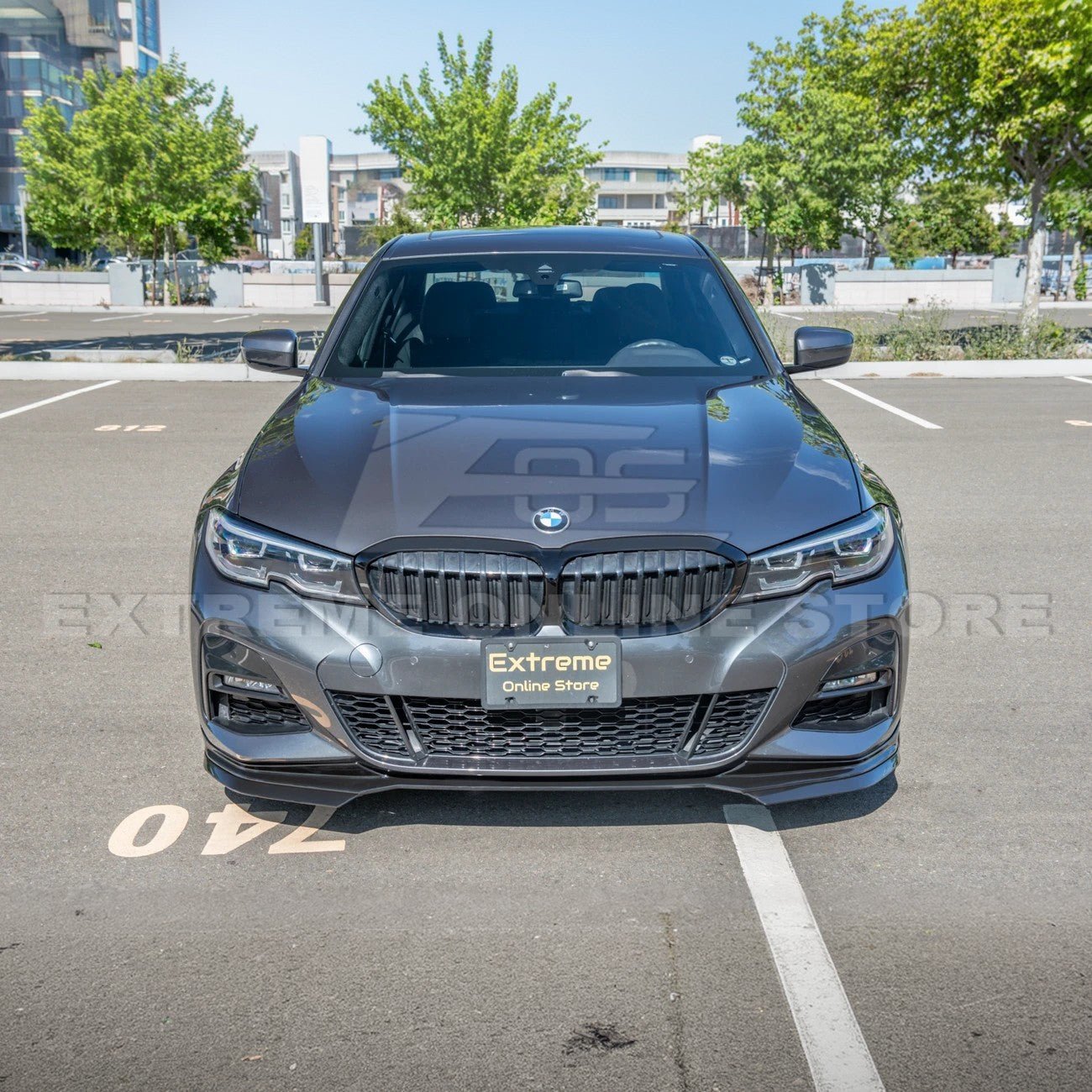 BMW G20 3 Series M Sport EOS Style Gloss Black Front Bumper Lip Splitter 2019-Up