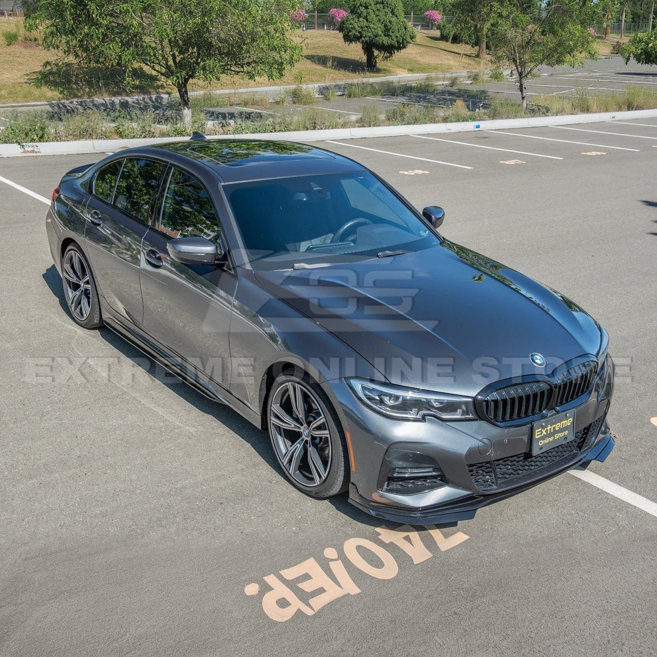 BMW G20 3 Series M Sport EOS Style Gloss Black Front Bumper Lip Splitter 2019-Up