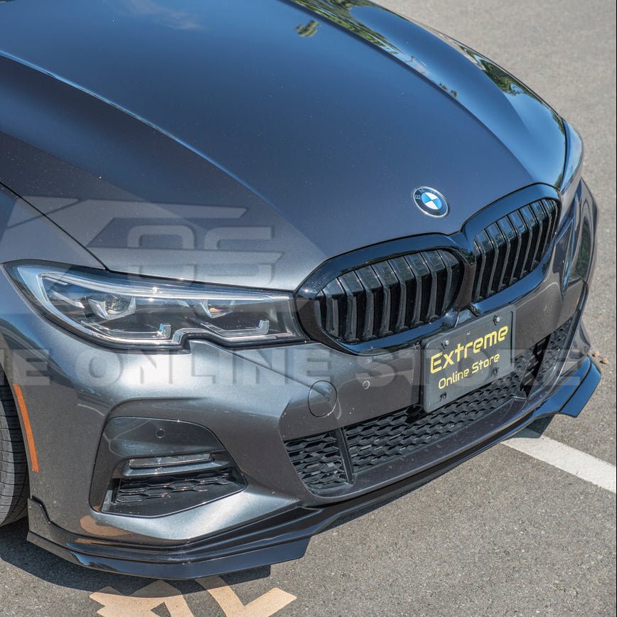 BMW G20 3 Series M Sport EOS Style Gloss Black Front Bumper Lip Splitter 2019-Up