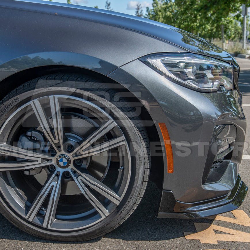 BMW G20 3 Series M Sport EOS Style Gloss Black Front Bumper Lip Splitter 2019-Up