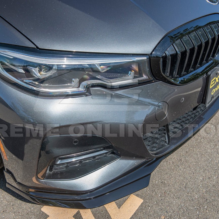 BMW G20 3 Series M Sport EOS Style Gloss Black Front Bumper Lip Splitter 2019-Up