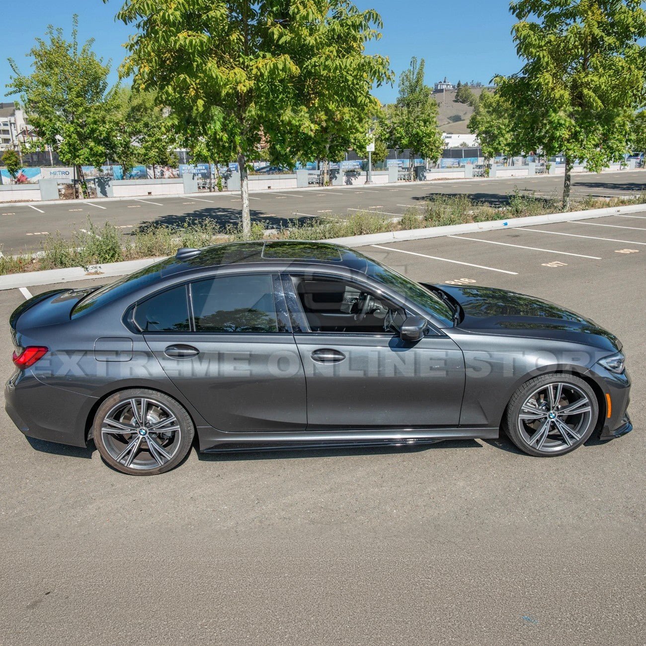 BMW G20 G28 3 Series M Sport M Performance Style Gloss Black Side Skirts Rocker Panel Pair 2019-Up