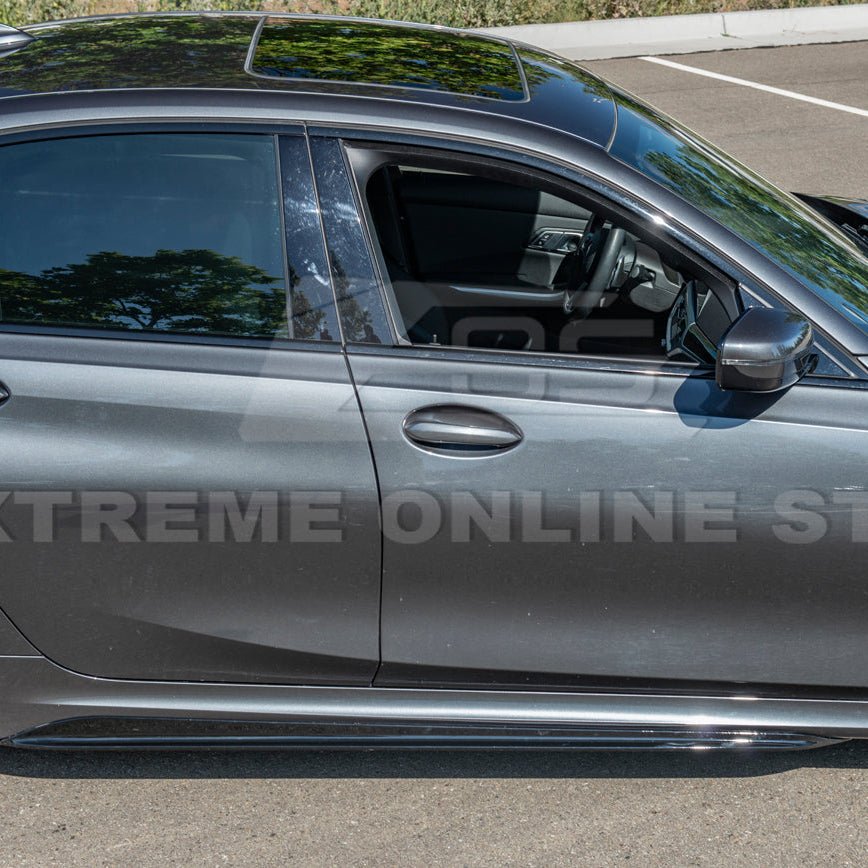 BMW G20 G28 3 Series M Sport M Performance Style Gloss Black Side Skirts Rocker Panel Pair 2019-Up