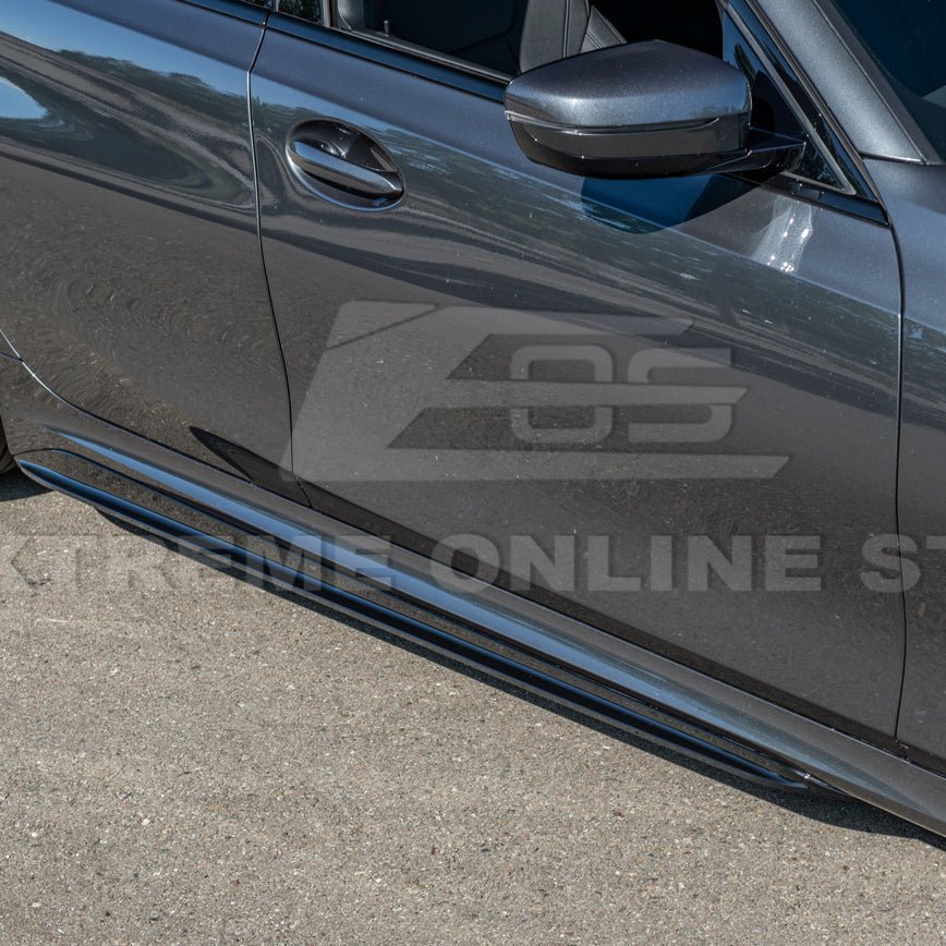 BMW G20 G28 3 Series M Sport EOS Style Gloss Black Front Lip Side Skirts Rear Spoiler Kit 2019-Up