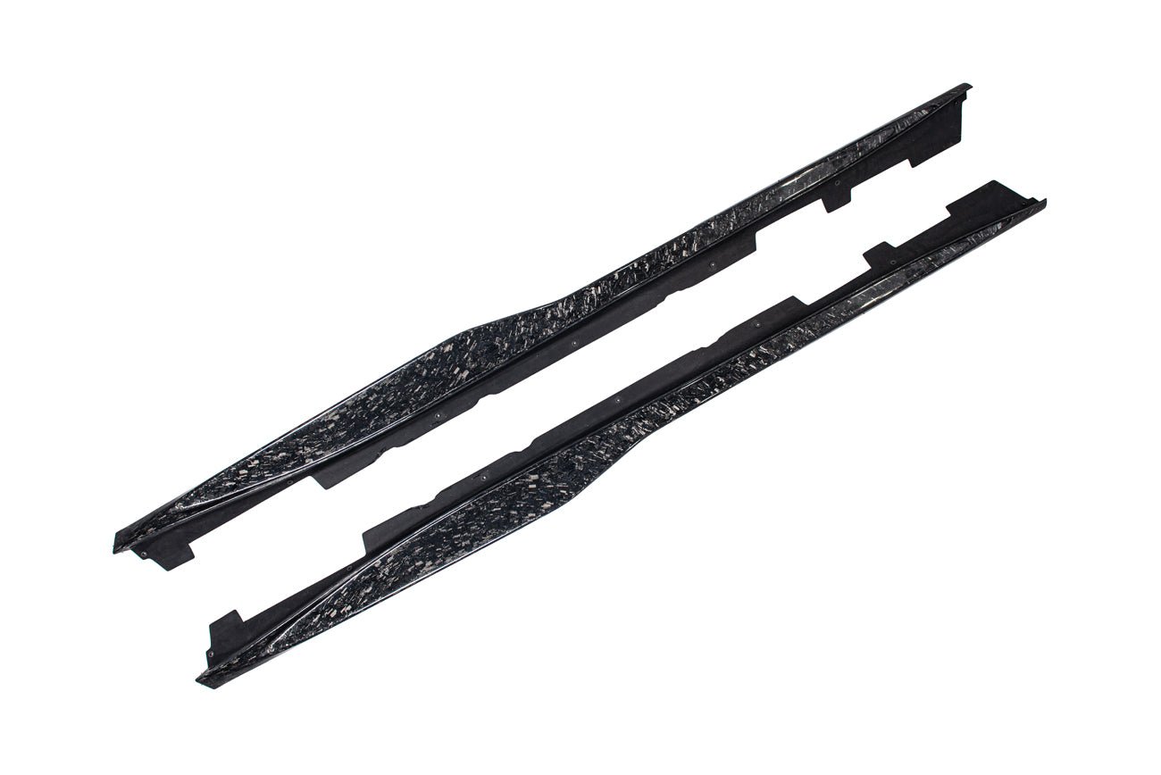 Chevrolet Camaro 6th Gen ZL1 Conversion Gloss Black Carbon Fiber Side Skirts 2016-2024