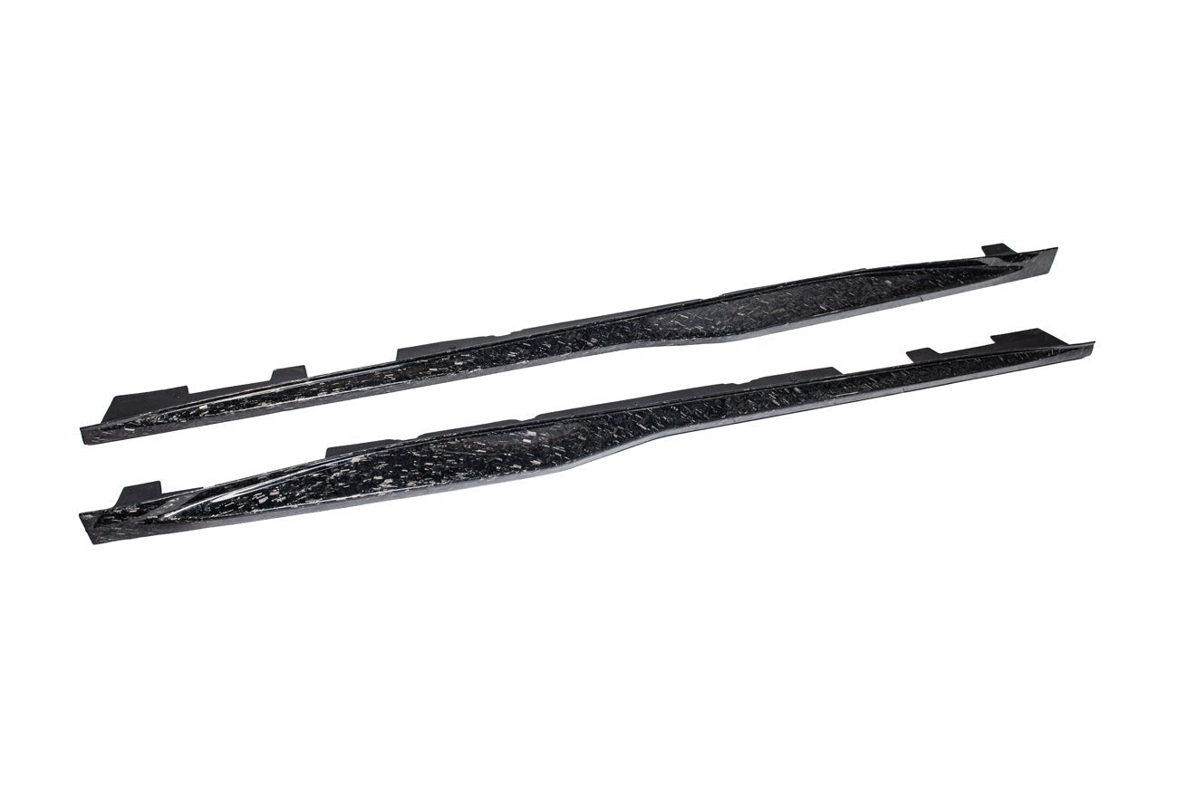 Chevrolet Camaro 6th Gen ZL1 Conversion Gloss Black Carbon Fiber Side Skirts 2016-2024