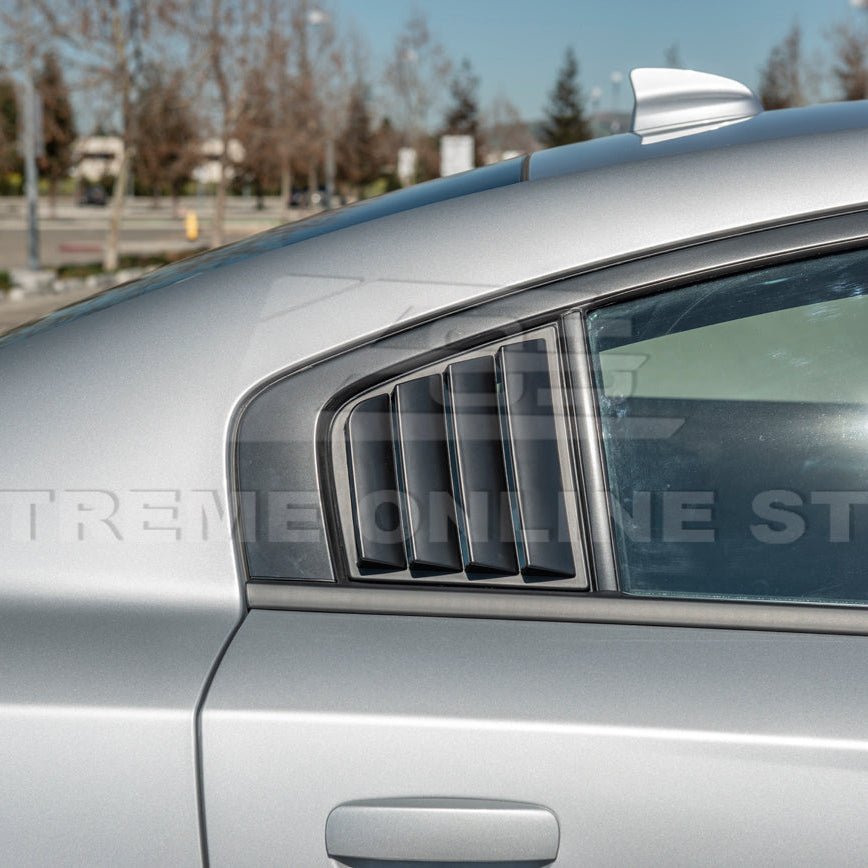 Dodge Charger Matte Black Rear Side Window Louver Sun Shade Cover 2015-Up