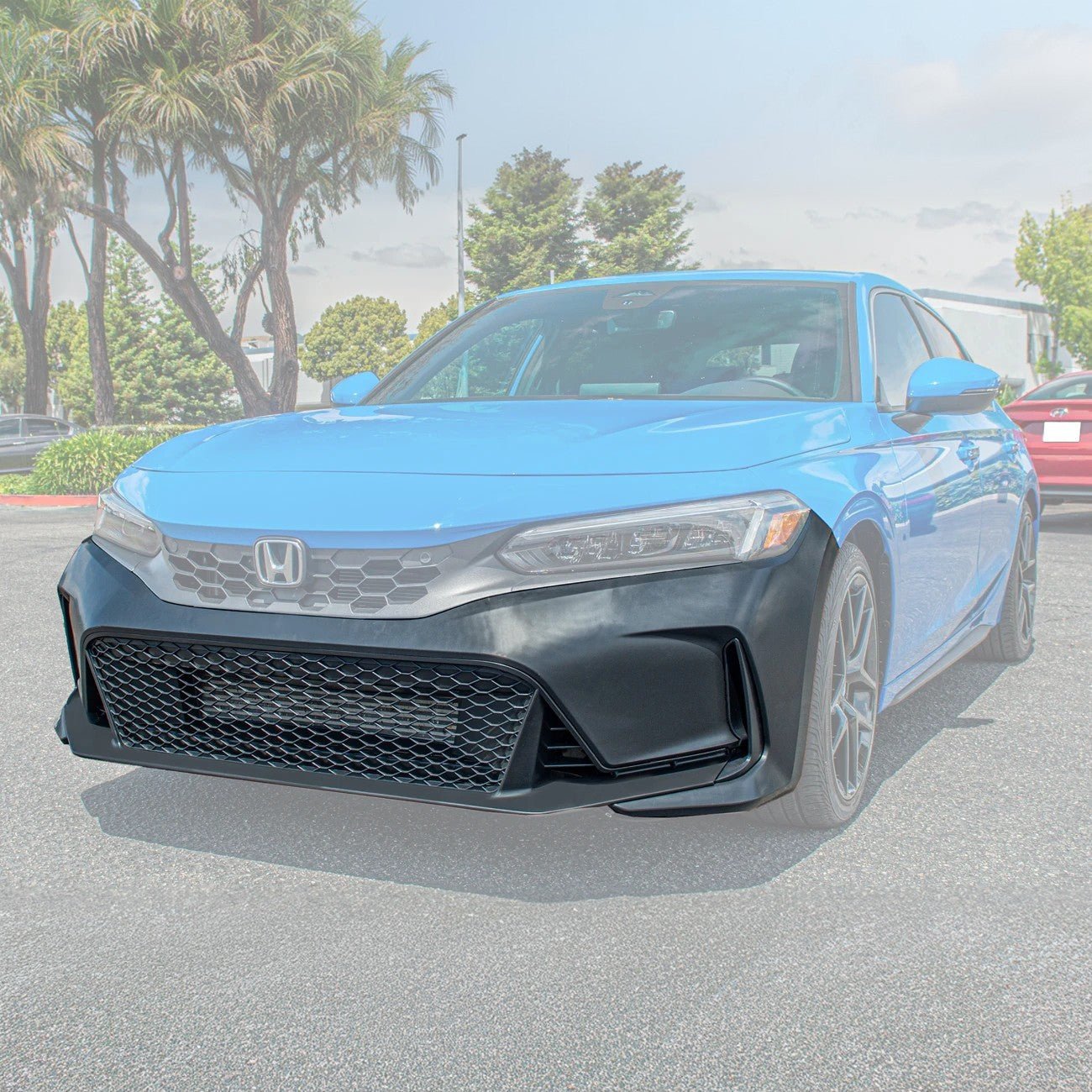 Honda Civic FE Type-R Style Primed Black Front Bumper Kit 2022-2024
