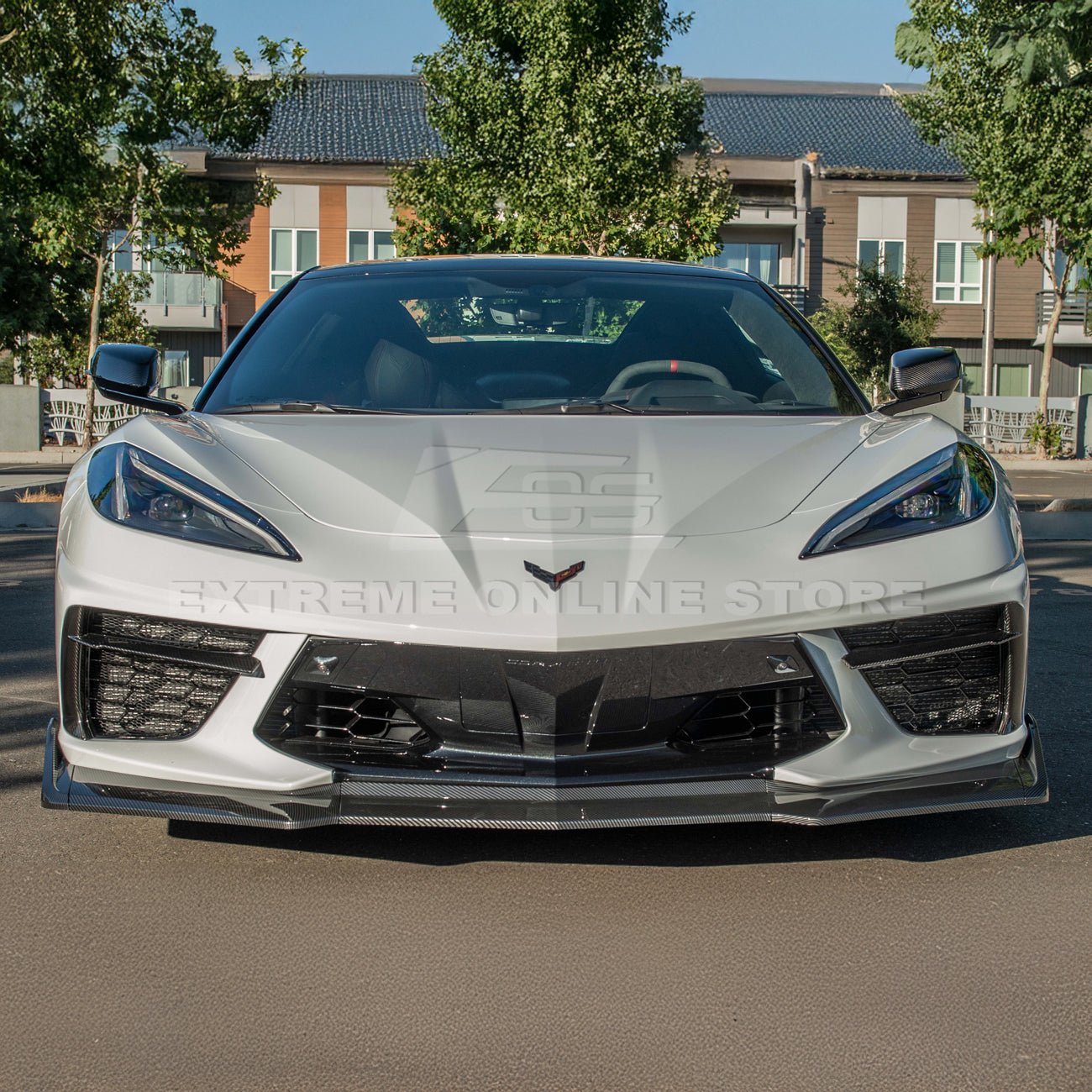 Chevrolet Corvette C8 ZR1 Style 5-Piece Front Splitter Extended Version 2020-Up