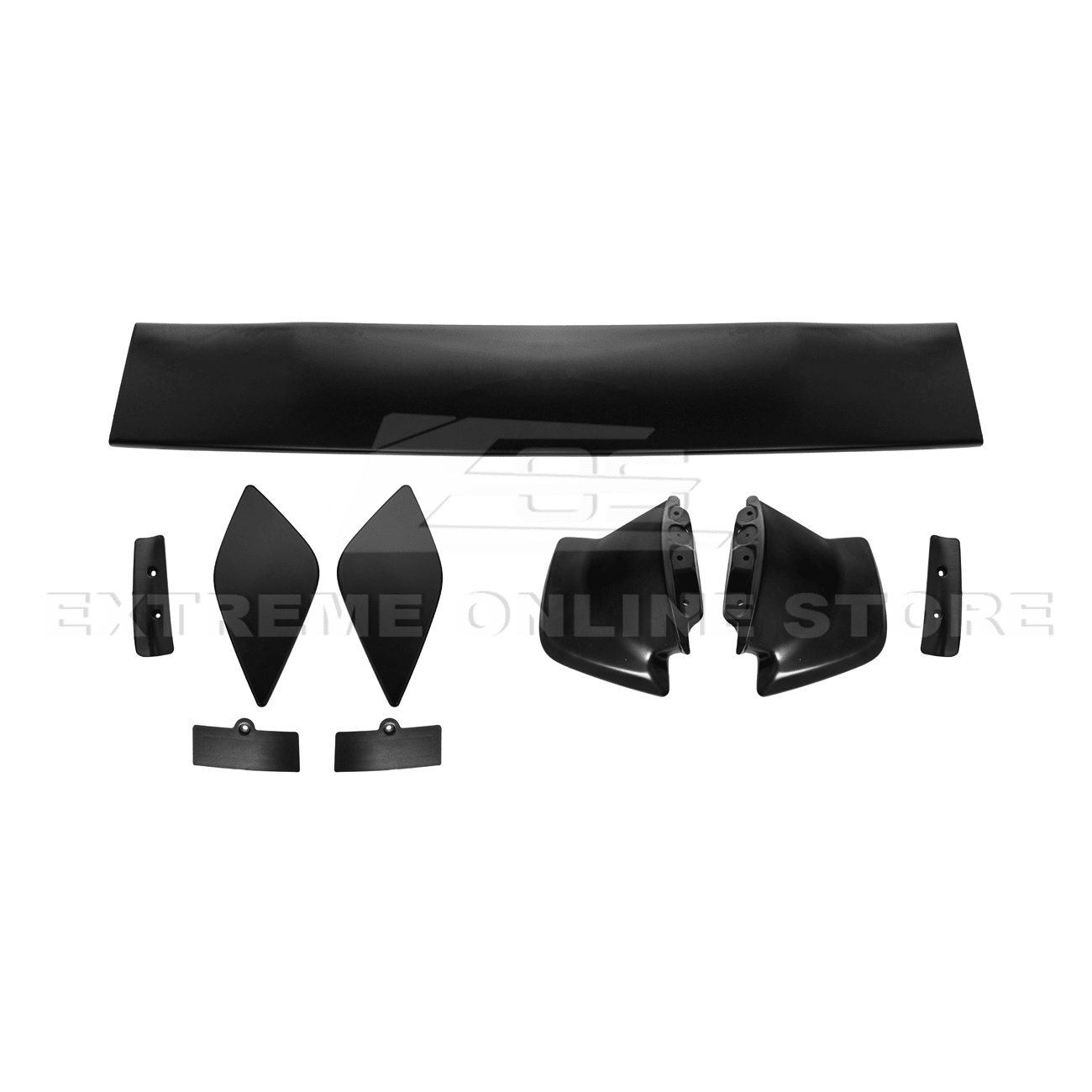 Subaru WRX VB STI Style Matte Black / Gloss Black High Wing Rear Spoiler 2022-Up