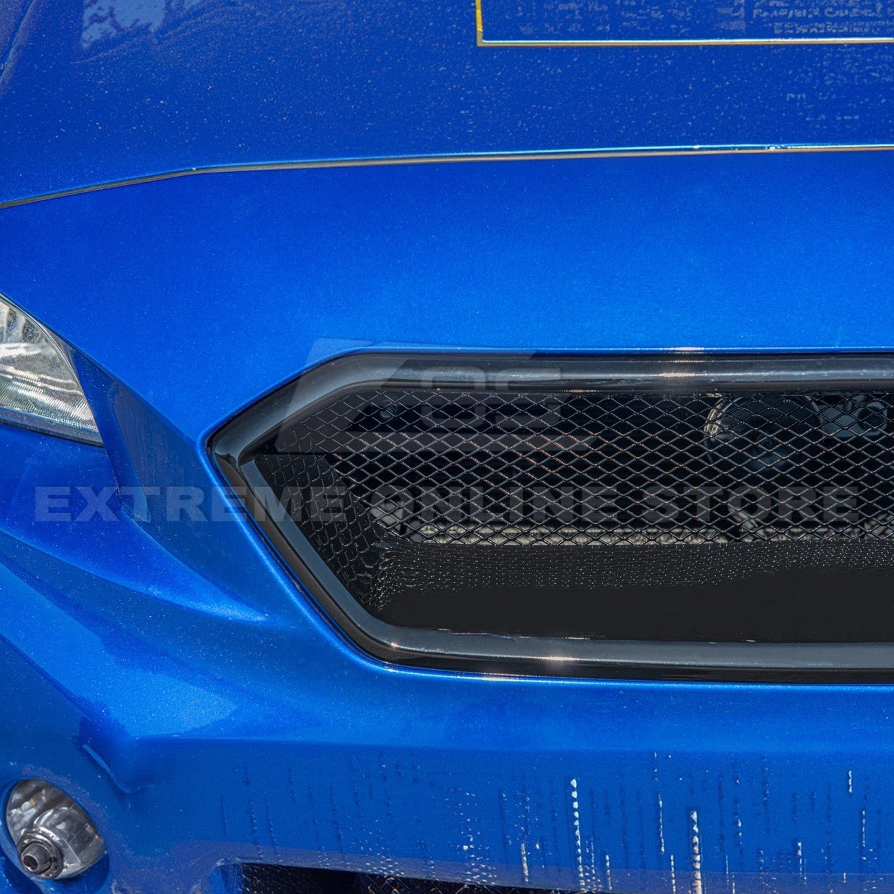 Subaru WRX STI VA CS Style Matte Gloss Black Front Mesh Grille Vent Cover 2018-2021