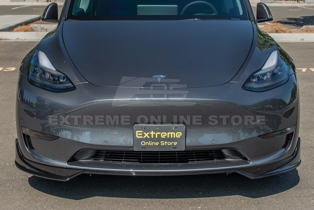 Tesla Model Y Performance Style Gloss Black Full Aero Kit Splitter Side Skirts Spoiler 2020-2024