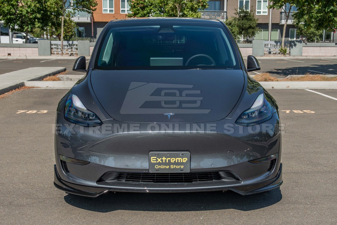 Tesla Model Y Performance Style Gloss Black Full Aero Kit Splitter Side Skirts Spoiler 2020-2024