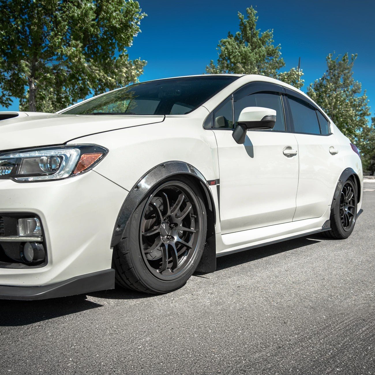 Subaru WRX | STI VA CS Style Carbon Fiber Gloss Black Fender Flares 2015-2021