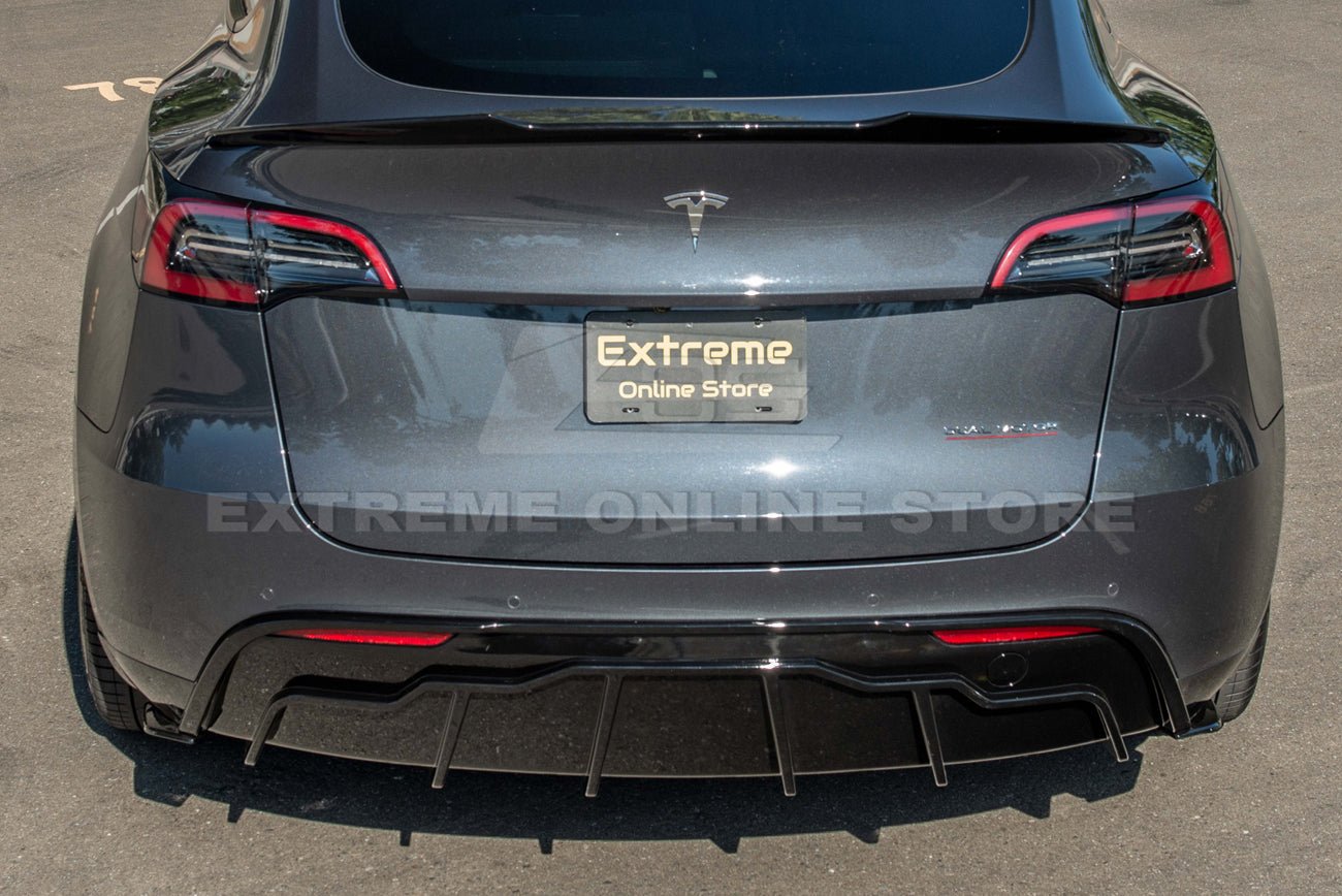 Tesla Model Y Performance Style Gloss Black Full Aero Kit Splitter Side Skirts Spoiler 2020-2024
