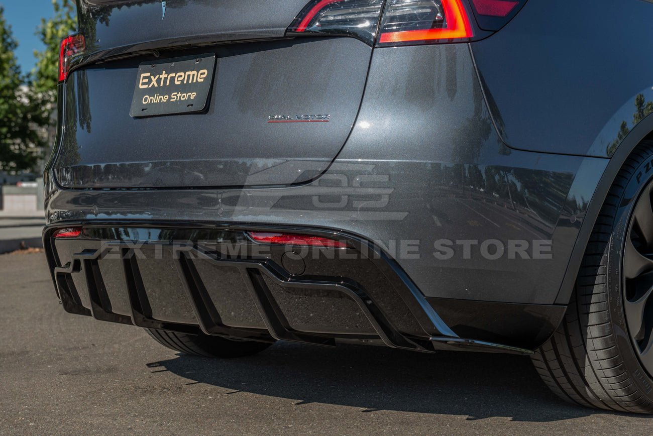 Tesla Model Y Performance Style Gloss Black Rear Bumper Diffuser 2020-2024