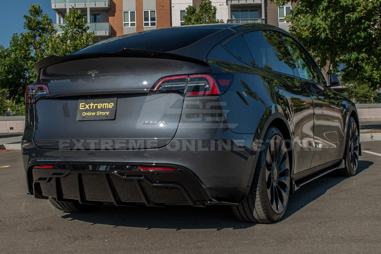 Tesla Model Y Performance Style Gloss Black Rear Bumper Diffuser 2020-2024
