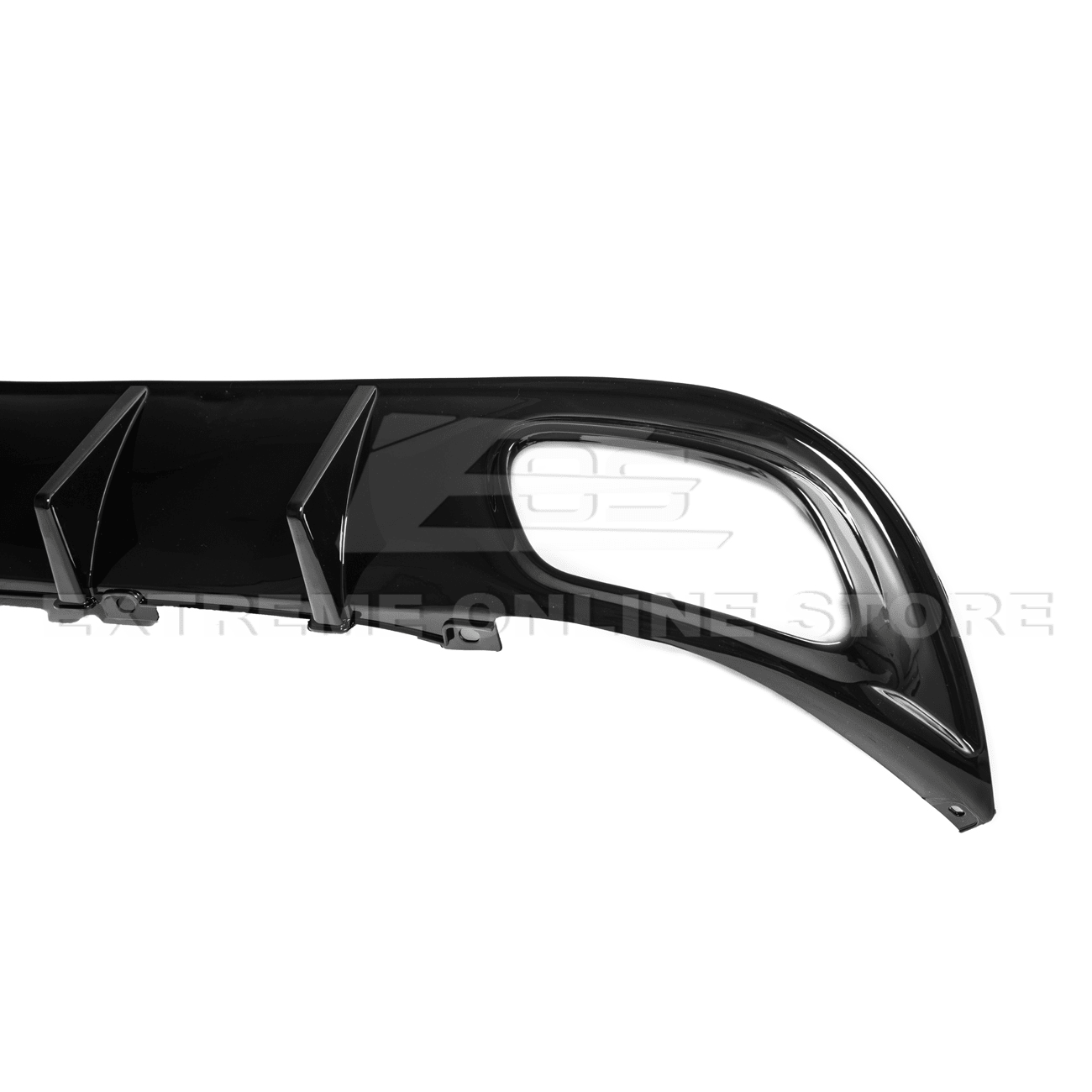 Dodge Charger LD SRT Style Matte Gloss Black Rear Bumper Dual Exhaust Diffuser Base Models 2015-2024