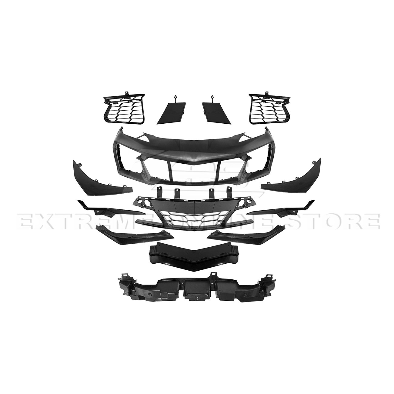 Chevrolet Corvette C8 Z06 Conversion Style Unpainted Front Bumper Kit 2020-2024