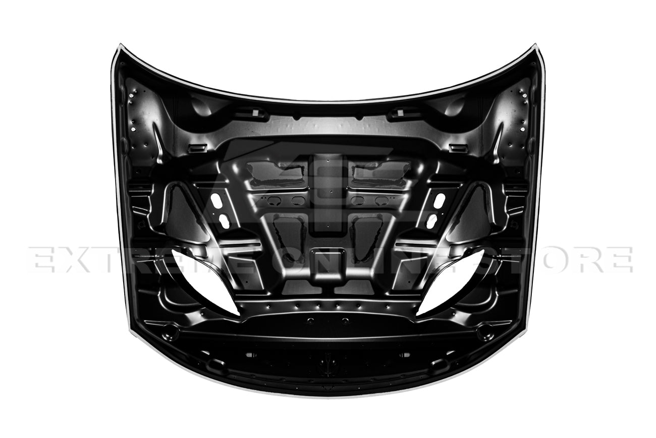 Dodge Charger LD SRT Hellcat Style Primed Black Front Bumper and Aluminum Hood Conversion Kit 2015-Up