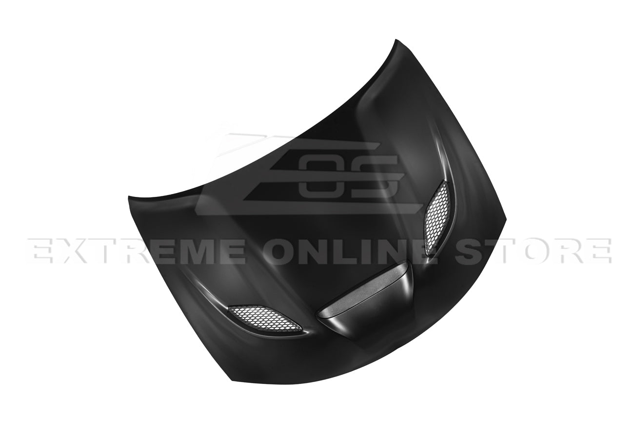 Dodge Charger LD SRT Style Primed Black Front Air Vented Hood 2015-Up