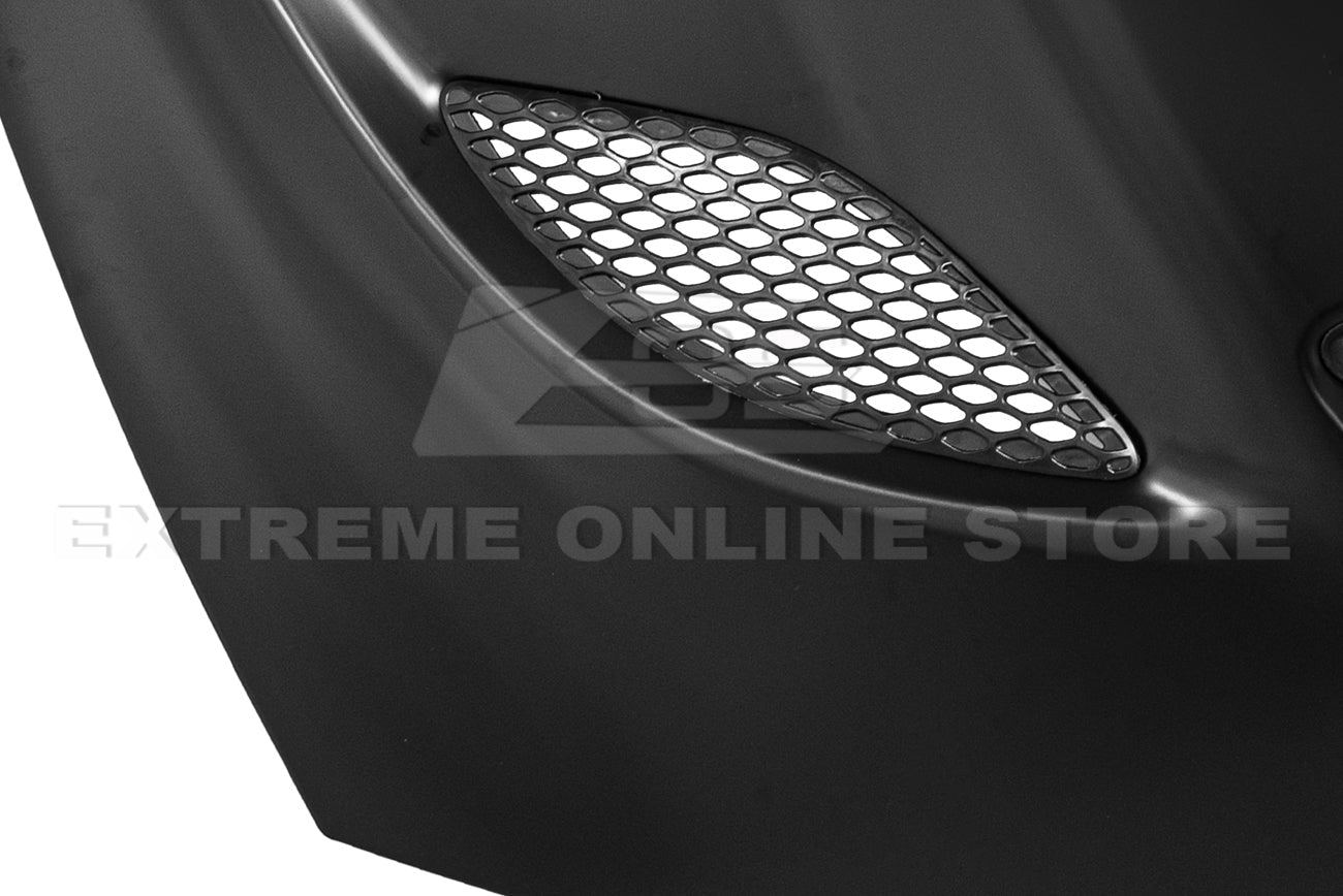 Dodge Charger LD SRT Style Primed Black Front Air Vented Hood 2015-Up