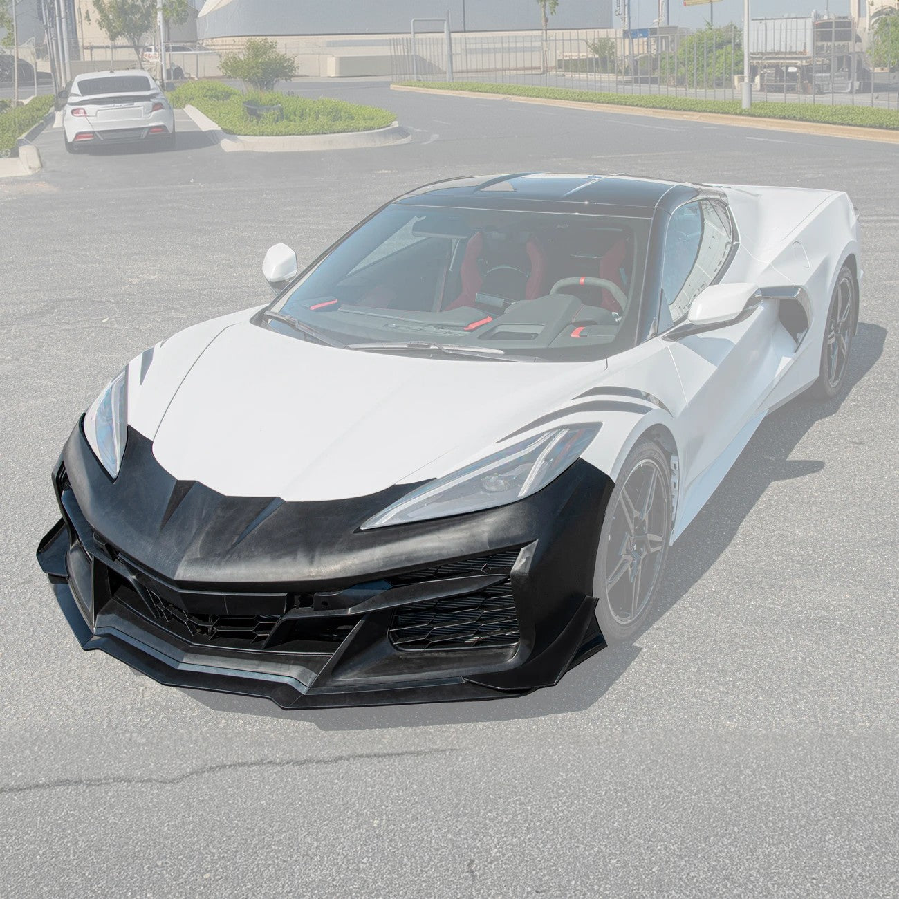 Chevrolet Corvette C8 Z06 Conversion Style Unpainted Front Bumper Kit 2020-2024