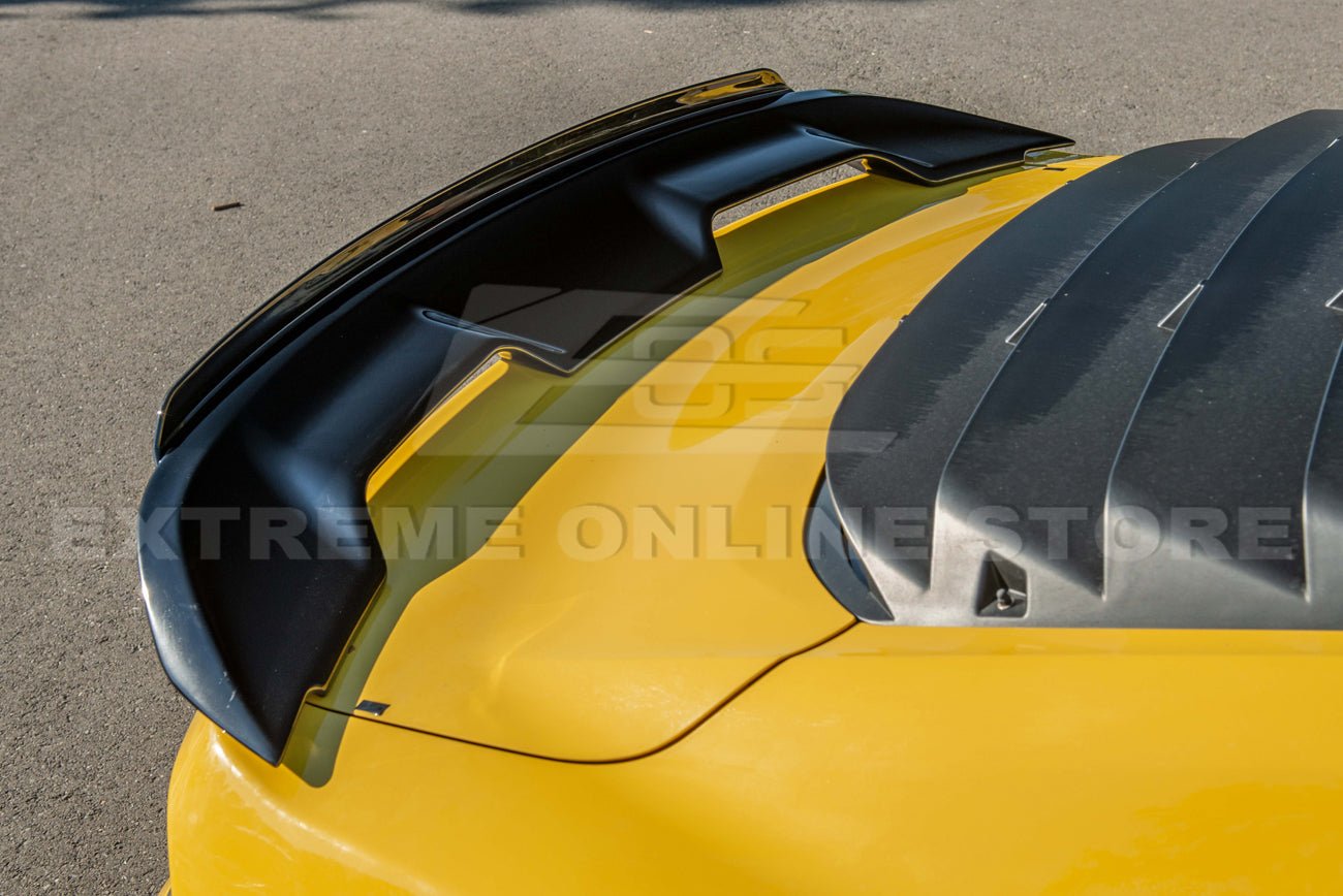 Ford Mustang S550 GT500 Wickerbill Style Carbon Fiber Rear Spoiler 2015-2023