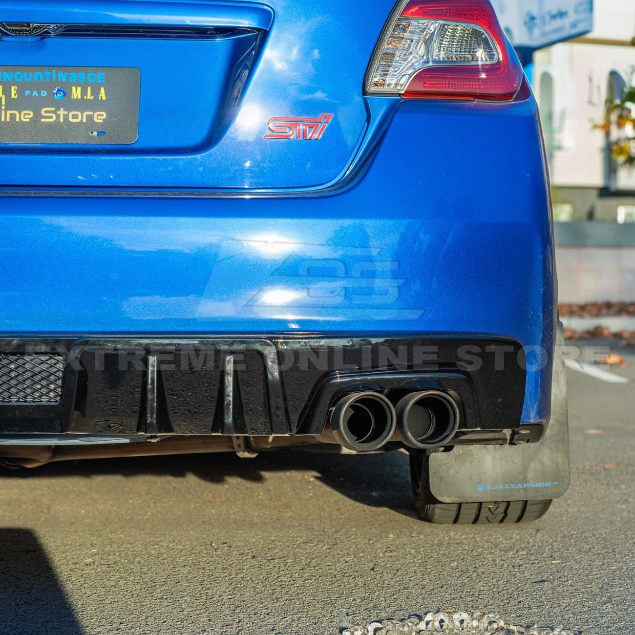 Subaru WRX STI VA Performance Style Gloss Black Carbon Rear Bumper Diffuser 2015-2021