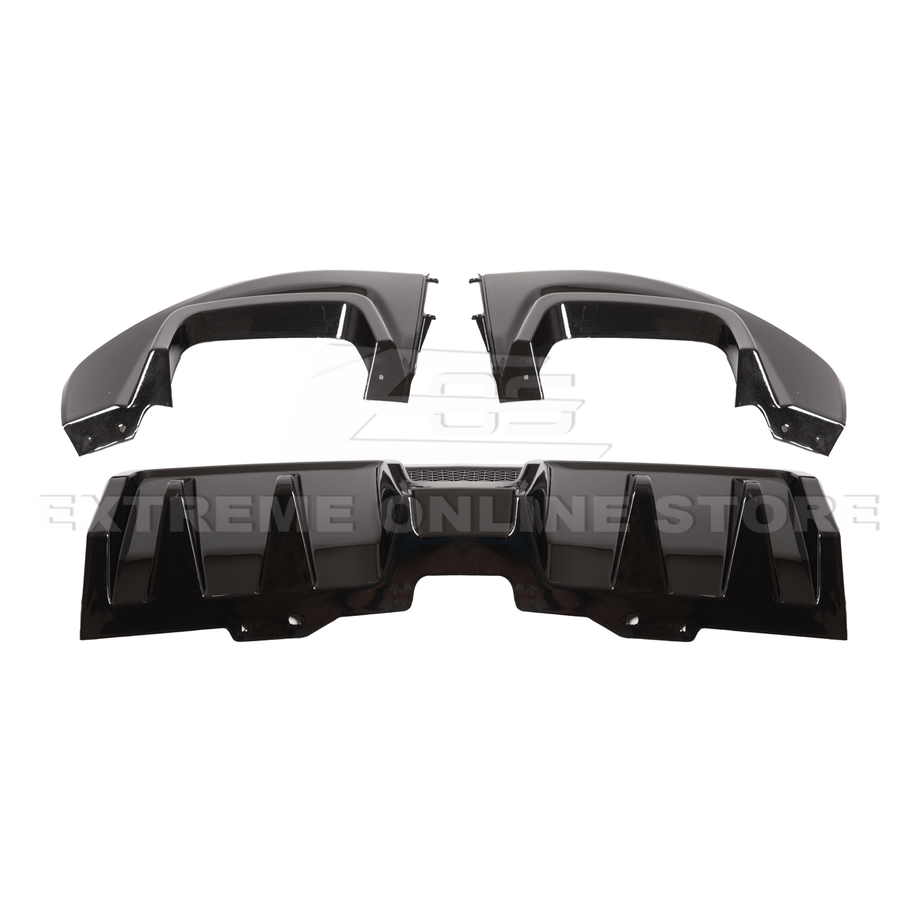 Subaru WRX STI VA Performance Style Gloss Black Carbon Rear Bumper Diffuser 2015-2021