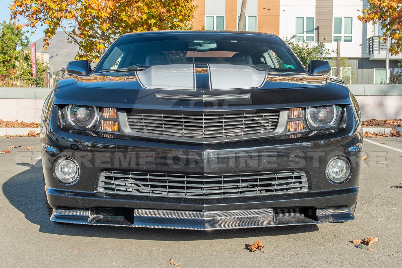 Chevrolet Camaro 5th Gen SS ZL1 Conversion Primer Black Carbon Fiber Front Lip Splitter 2010-2013