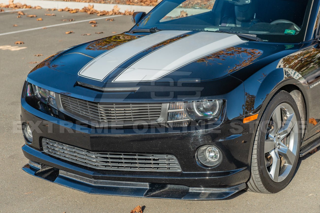 Chevrolet Camaro 5th Gen SS ZL1 Conversion Primer Black Carbon Fiber Front Lip Splitter 2010-2013