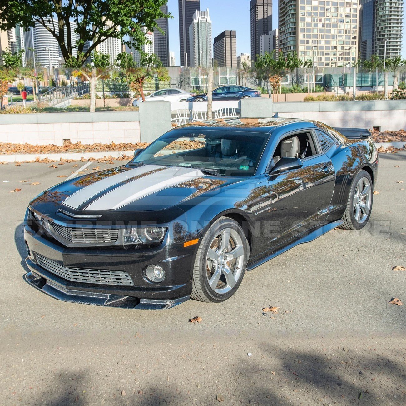 Chevrolet Camaro 5th Gen ZL1 Style Gloss Black Carbon Fiber Side Skirts 2010-2015