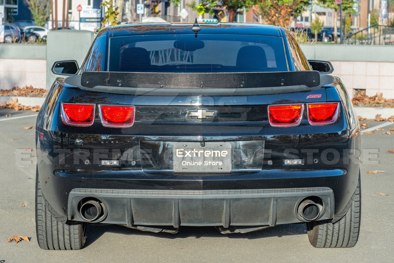 Chevrolet Camaro 5th Gen ZL1 Style Gloss Black Carbon Fiber Wickerbill Rear Trunk Spoiler 2010-2013