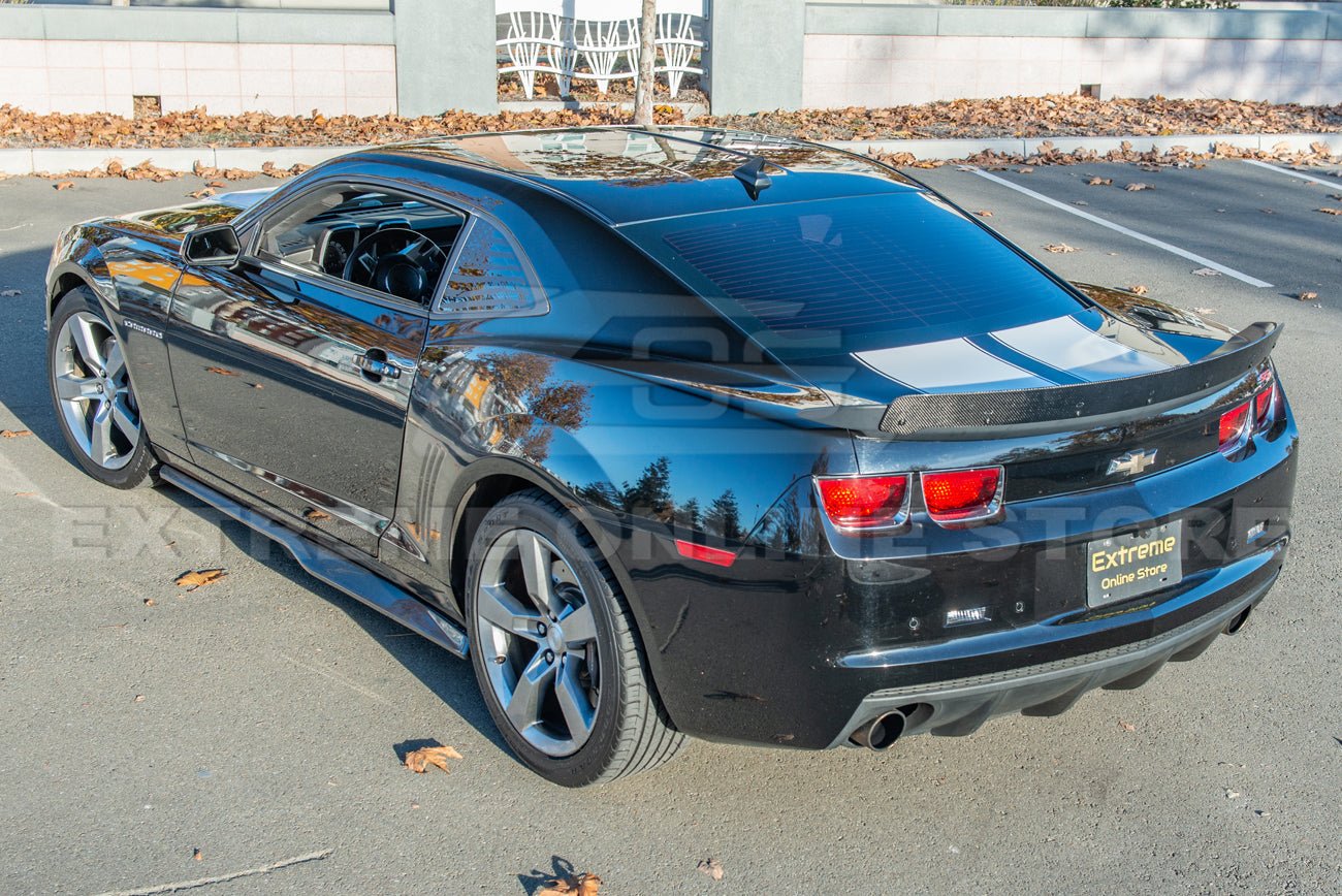 Chevrolet Camaro 5th Gen ZL1 Style Gloss Black Carbon Fiber Wickerbill Rear Trunk Spoiler 2010-2013
