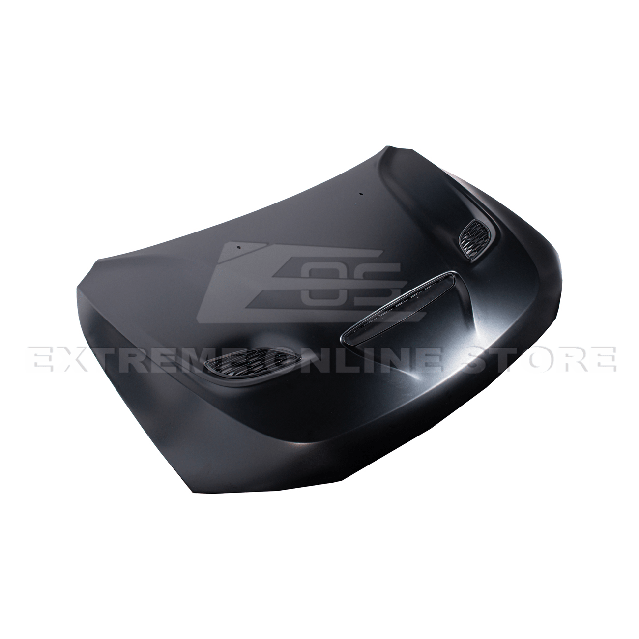 Dodge Durango WD SRT Hellcat Style Primed Black Front Air Vented Hood 2011-Up